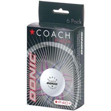 Galda tenisa bumbiņas DONIC P40+ Coach, 6 gab