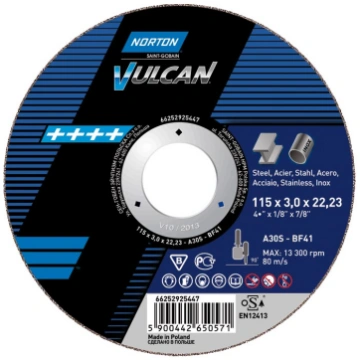 Norton Clipper Tarcza flex VULCAN A 41 125x22 23x1