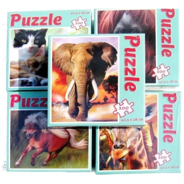 Dėlionė Puzzle gyvūnai, 100 detalių Nav norādīts