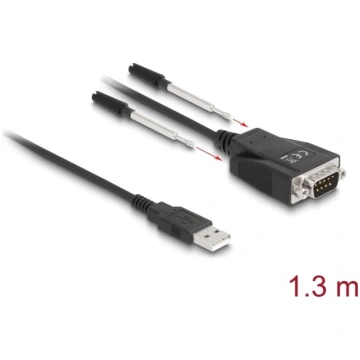 Delock Adapter USB 2.0 Type-A male to 1 x Serial R