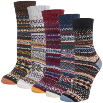 Merino vilnas zeķes Justay, 5 pāri, 36-41