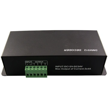 LED lentas DMX512 dekoderis 12A DC12V-DC24V AC6308
