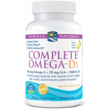Complete Omega-D3 Nordic Naturals 60 softgels