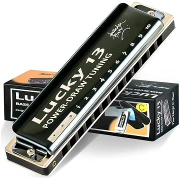 Austrumu top Lucky 13 Bass Plus Blues Harmonica 13