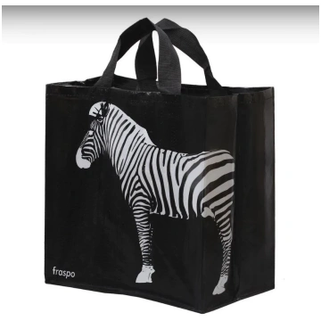 Polipropilēna soma bez rāvējslēdzēja “Zebra black 