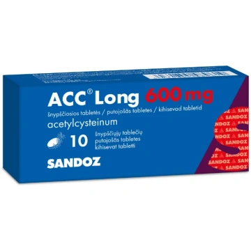 ACC Long 600 Sandoz, 10 putojošās tabletes