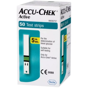 ACCU-CHEK Active testa strēmeles, 50 gab