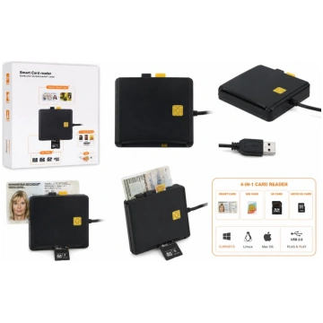 iLike Adapter 4-in-1 USB Smart Card Reader with SI