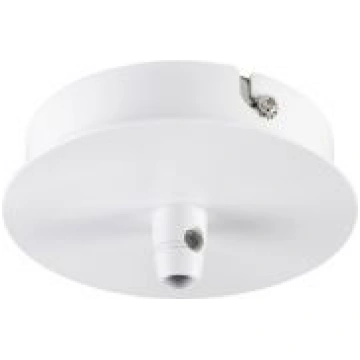 FITU ceiling canopy, single, round, white, incl. s