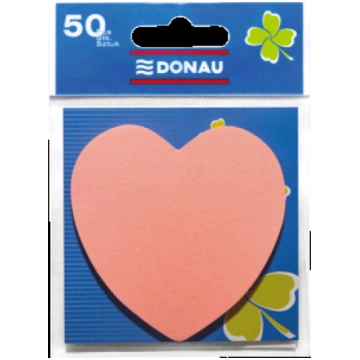 *Līmlapiņas Donau, 50 lapiņas, rozā sirds PB018100