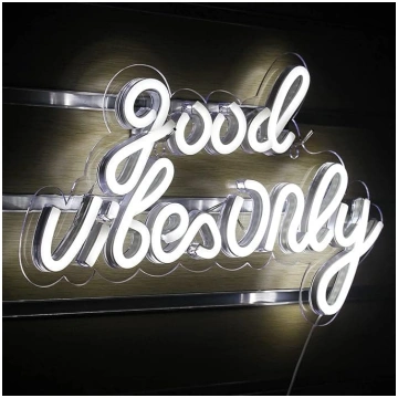 Labas vibrācijas tikai LED Sign White Neon Sign Wo