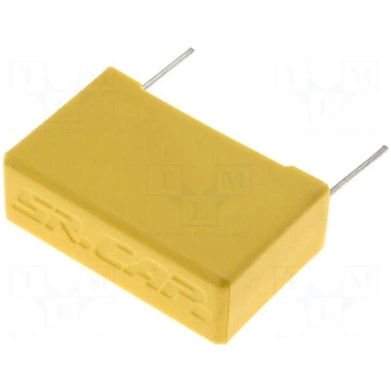 Capacitor: polyester | 1uF | 400VDC | Pitch: 15mm 