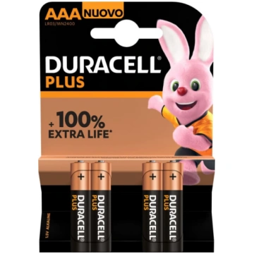 DURACELL PLUS 100% (Plus Power Boost) AAA B4 Alkal
