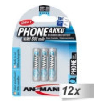 Ansmann Phone AAA R03 800mAh akumulators 36 gab. [