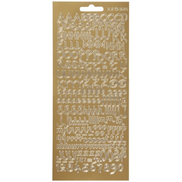 Focus Stickers Gold Letters Design 1