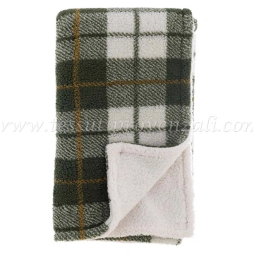 Plaid Sherpa stampato 420 gsm A36615 - Blanc Maric