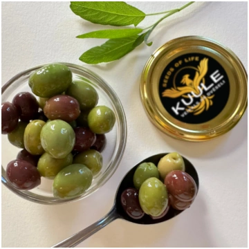 OLĪVAS mix zaļās un kalamata, ar kauliņiem