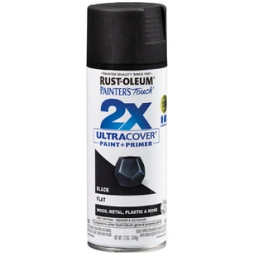 BLACK FLAT SPRAY PAINT RUST-OLEUM