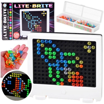 LED mozaīkas tāfele ar lampām, puzle Lite brite ZA