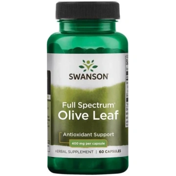 "SWANSON pilna spektra olīvu lapas" 400 mg (60 kap