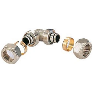 Niķelēts līkums GTN D25/25mm, PEX caurulēm