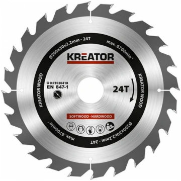 Kreator Zāģa ripa kokam 200x30x2.2mm, 24 zobi Krea