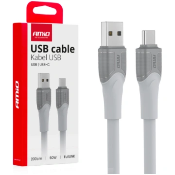 Telefona lādēšanas vads USB - USB-C 60W, 200cm AMI