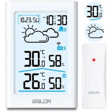 Laika stacija ar displeju BD-911 balta BALDR