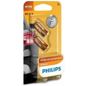 PHILIPS autospuldze 12V 5W Amber, 2 gab. blisteris
