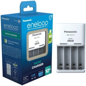 PANASONIC Eneloop Bateriju Lādētājs + 4x AA 2000 m