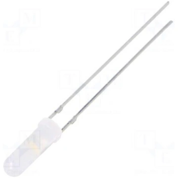 LED | 3mm | white warm | 750÷1120mcd | 150° | Fron