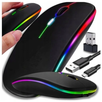 Bezvadu pele Bezvadu LED pele ar Bluetooth uzlādēj