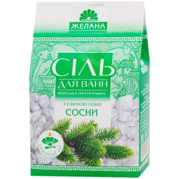 ŽELANA Vannas sāls ar ēterisko eļļu Priede, 500 g