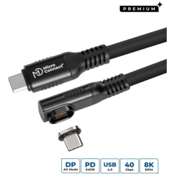 MicroConnect USB-C to USB-C cable 2m Angled Premiu