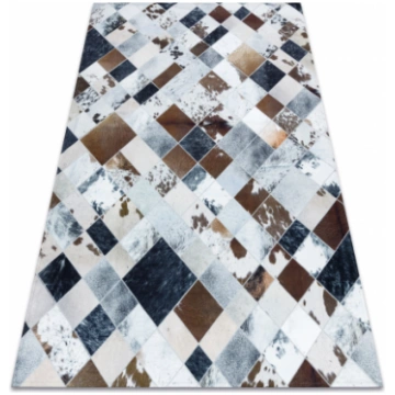 Paklājs PATCHWORK 21720 bēšs / brūna - Govs āda, s