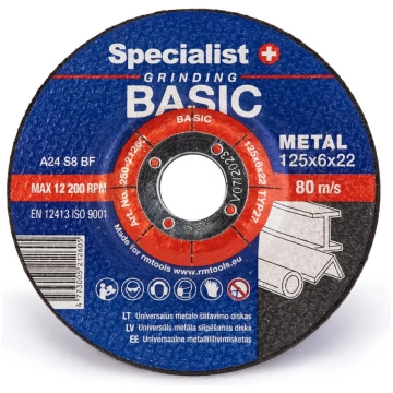 Slīpēšanas disks Specialist+ Basic, 125 mm x 22 mm