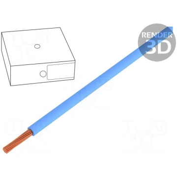 Wire | H07V-K | stranded | Cu | 16mm2 | blue | PVC