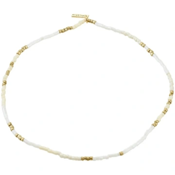 Pilgrim - Alison Ankle Chain White, Gold-Plated - 