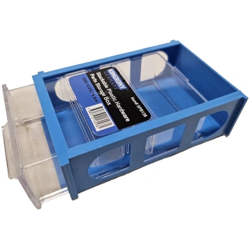 STACKABLE PLASTIC HARDWARE STORAGE BOX | 14X8.5X4 