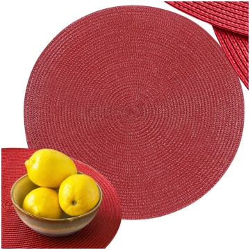 Apaļš pīts galda paliktnis, 38 cm, sarkans - table