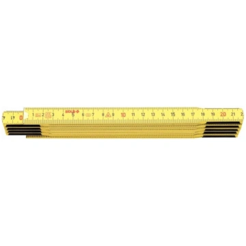 Metramērs koka saliekams, dzeltens 2m (HG 2/10) SO