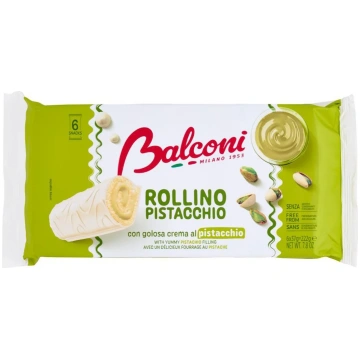 Biskvīta rullīši ar pistāciju krēmu BALCONI, 222g