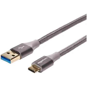 Amazon Basics Fast Charging Cable, USB-C to USB-A 