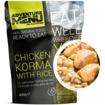MRE pārtika Adventure Menu vistas Korma ar rīsiem