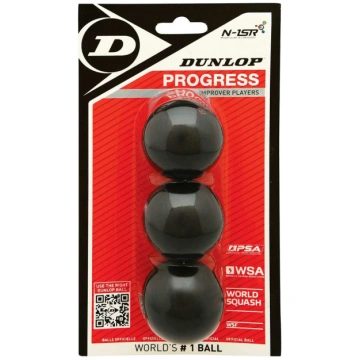 Squash ball Dunlop PROGRESS 3-blister | 627DN70010