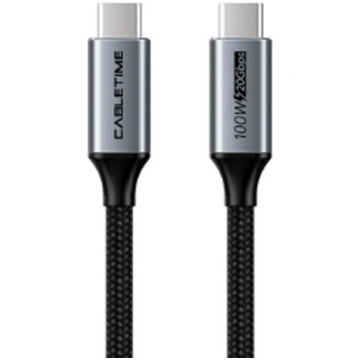 USB3.2 kabelis, Type C - Type C, 20Gbps, 100W, 20V