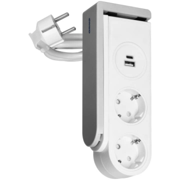 Schuko tipa galda kontaktligzdas sloksne ar USB lā