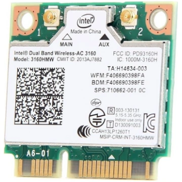 Intel 3160.HMWWB.R — divfrekvenču bezvadu tīkla ka