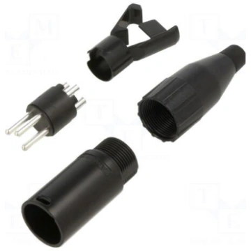 Connector: XLR | male | 15A | PIN: 3 | straight | 