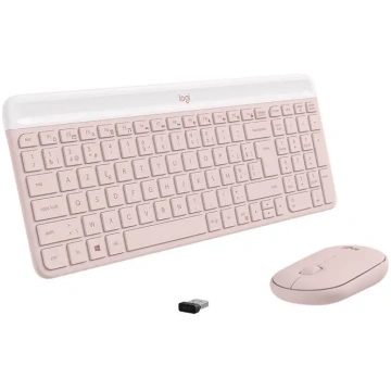 Logitech Slim Combo MK470 (W), rozā